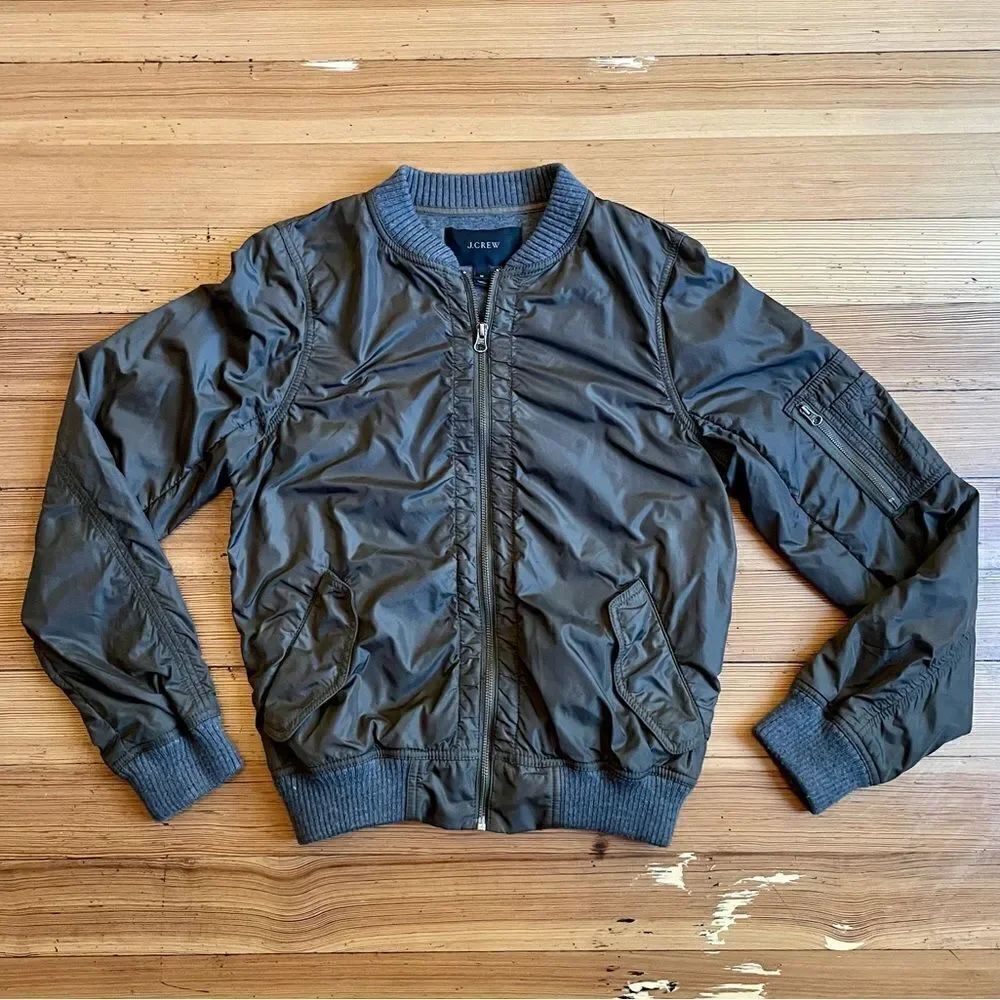 J. Crew bonded nylon bomber jacket. Size M.